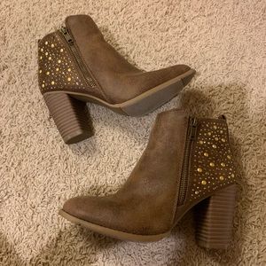 Maurices fall rhinestone studded ankle booties boots